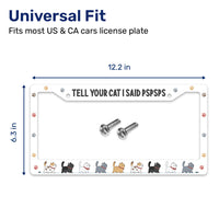 Cat License Plate Frame – Fits Standard US Plates