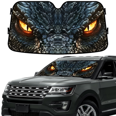 Dragon Car Windshield Sun Shade – Foldable UV Heat Shield