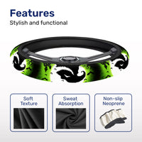 Green Horror Sack Steering Wheel Cover – Universal 15 in