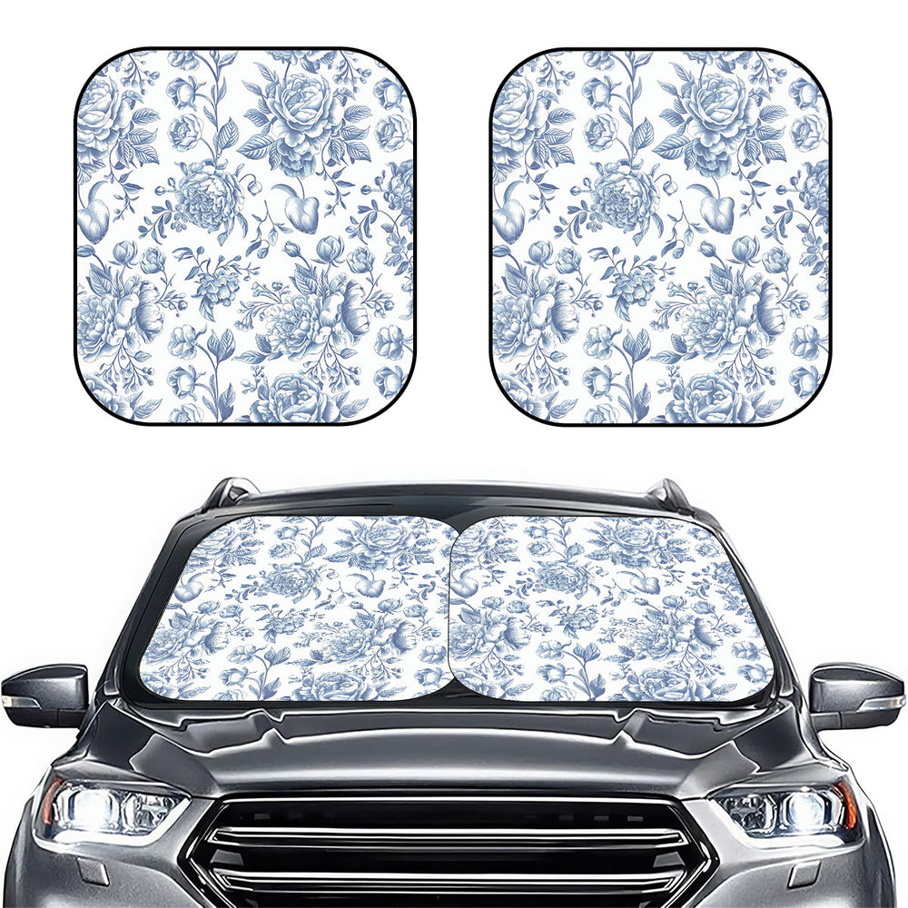Floral Car Windshield Sun Shade – Foldable UV Heat Shield