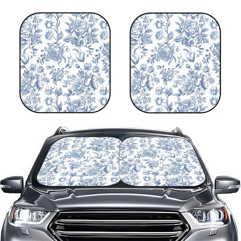 Floral Car Windshield Sun Shade – Foldable UV Heat Shield