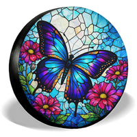 Purple Butterfly Spare Tire Cover – Universal Fit