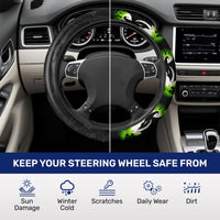 Green Horror Sack Steering Wheel Cover – Universal 15 in