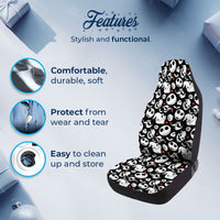 Skull Car Seat Covers – Set of 2, Universal Fit