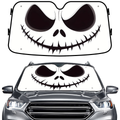 Gothic Skeleton Fantasy Car Windshield Sun Shade – Foldable UV Heat Shield