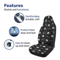 Spooky Skeleton Car Seat Covers – Set of 2, Universal Fit