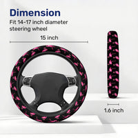 Pink Flamingo Steering Wheel Cover – Universal 15 in
