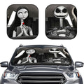 Horror Spooky Skeleton Car Windshield Sun Shade – Foldable UV Heat Shield