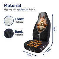 Funny Squirrel Car Seat Covers – Set of 2, Universal Fit