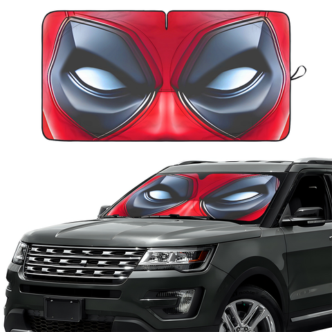 Funny Red Eyes Car Windshield Sun Shade – Foldable UV Heat Shield