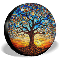Colorful Tree Spare Tire Cover – Universal Fit