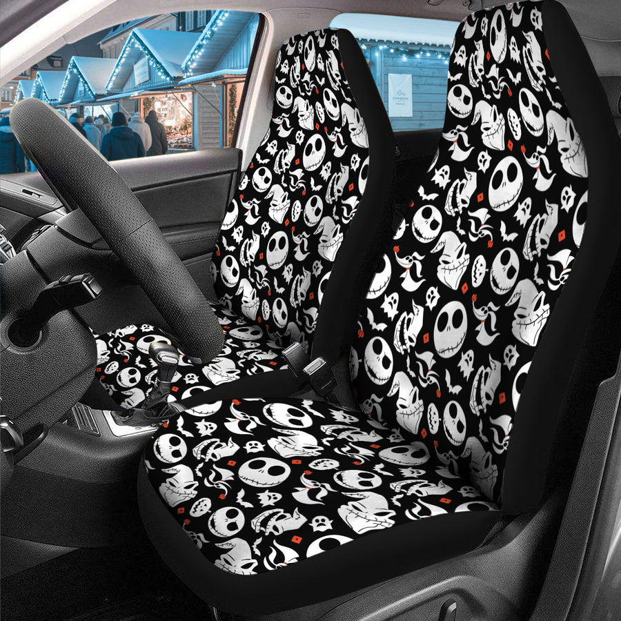 Skull Car Seat Covers – Set of 2, Universal Fit