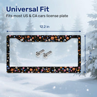Floral License Plate Frame – Fits Standard US Plates