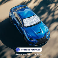 Floral Car Windshield Sun Shade – Foldable UV Heat Shield