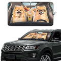 Pomeranian Car Windshield Sun Shade – Foldable UV Heat Shield