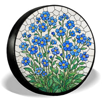 Floral Pattern Spare Tire Cover – Universal Fit