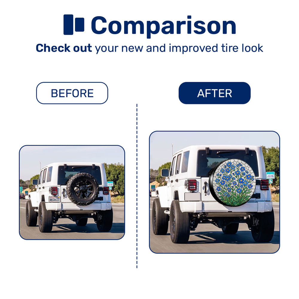 Floral Pattern Spare Tire Cover design view 6