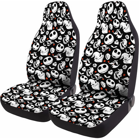Skull Car Seat Covers – Set of 2, Universal Fit