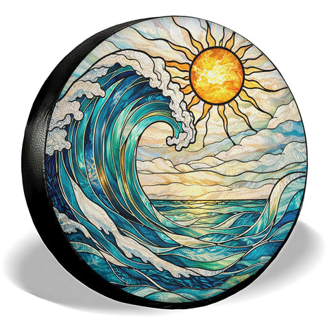 Beautiful Beach Sun Spare Tire Cover – Universal Fit