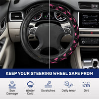 Pink Flamingo Steering Wheel Cover – Universal 15 in