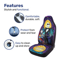 Spooky Skeleton Car Seat Covers – Set of 2, Universal Fit