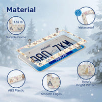 Cartoon Bear License Plate Frame – Fits Standard US Plates