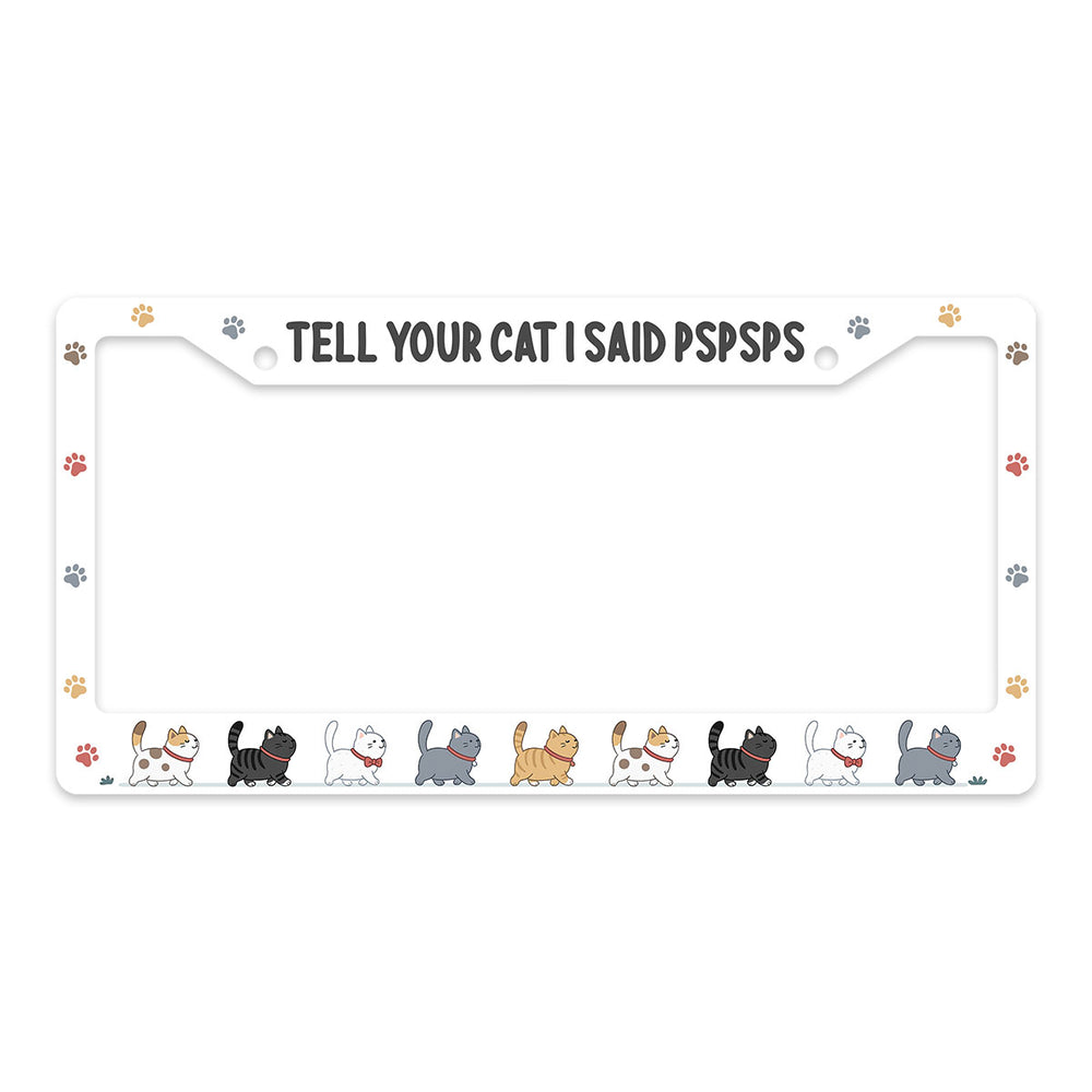 Cat License Plate Frame – Fits Standard US Plates