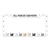 Cat License Plate Frame – Fits Standard US Plates