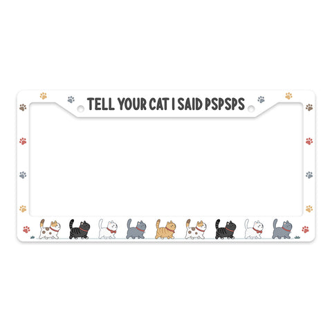 Cat License Plate Frame – Fits Standard US Plates