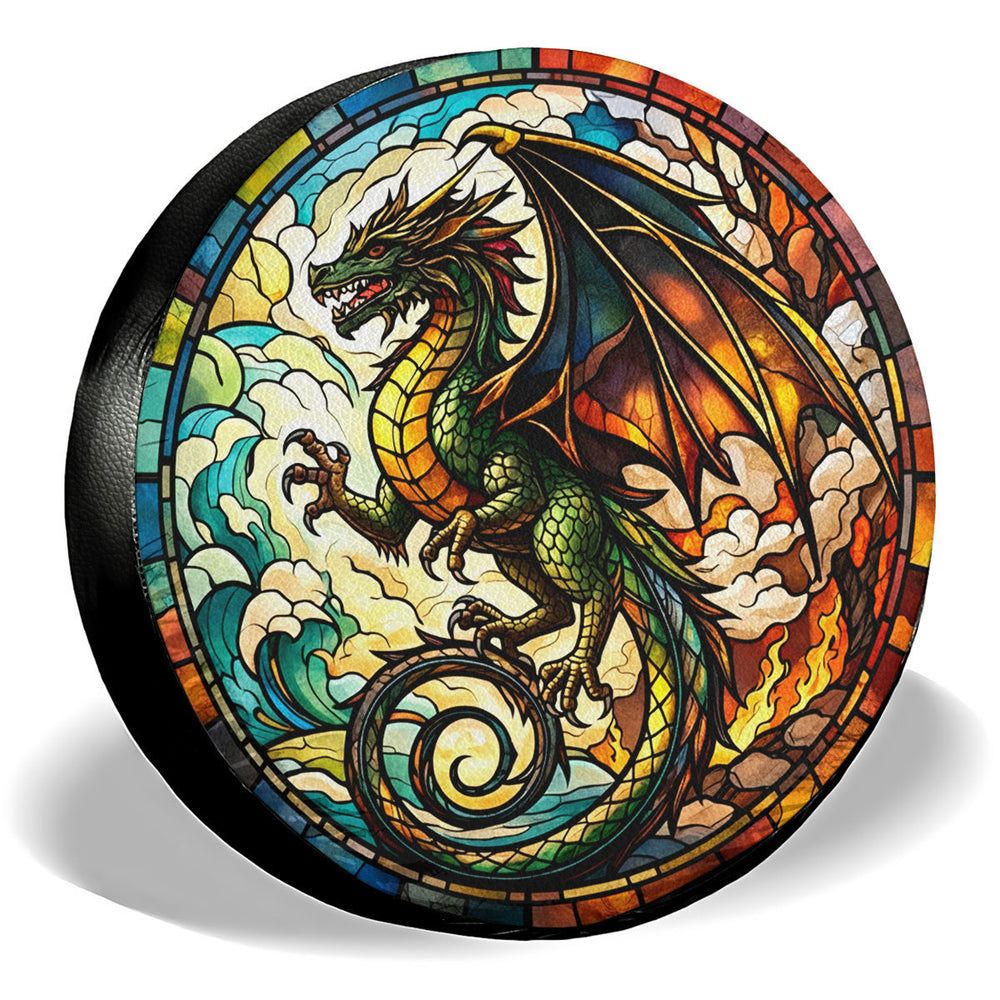 Colorful Dragon Spare Tire Cover – Universal Fit
