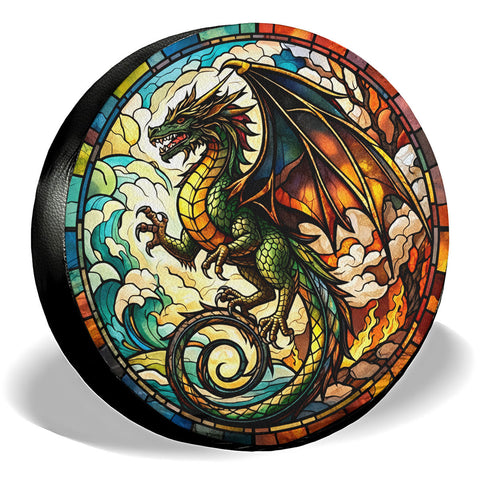 Colorful Dragon Spare Tire Cover – Universal Fit