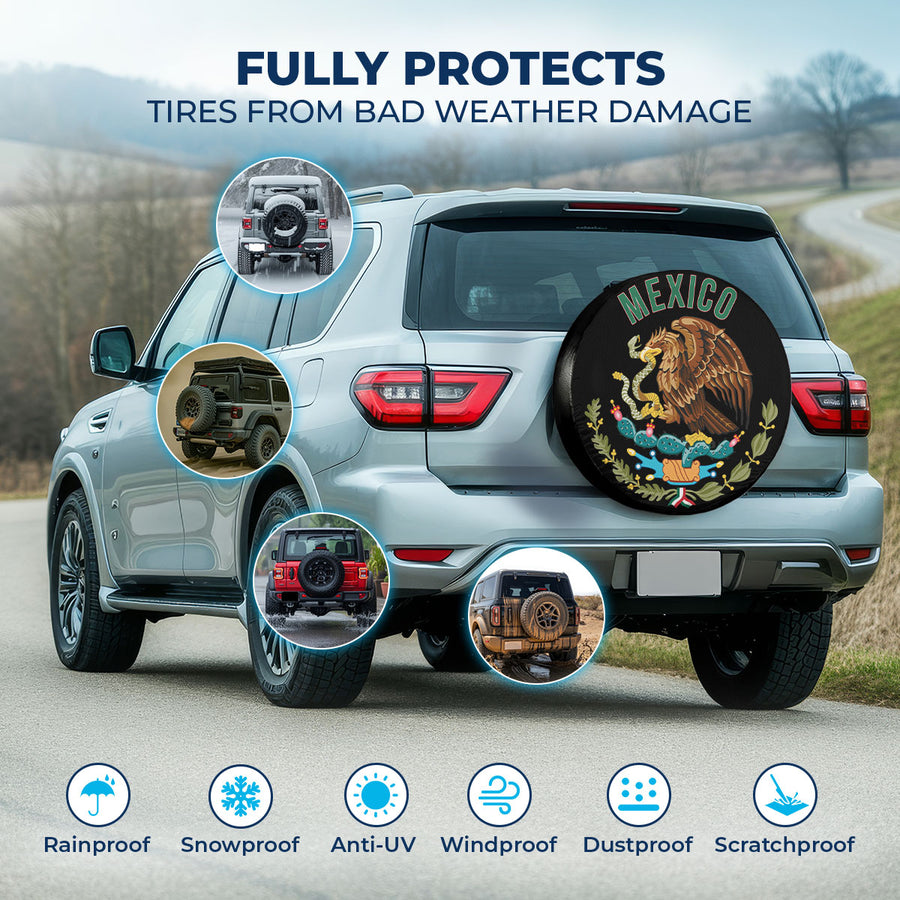 Mexico Eagle Spare Tire Cover – Universal Fit