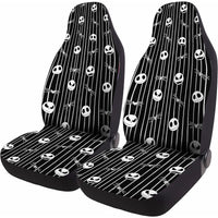 Spooky Skeleton Car Seat Covers – Set of 2, Universal Fit
