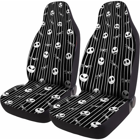 Spooky Skeleton Car Seat Covers – Set of 2, Universal Fit