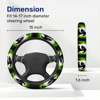 Green Horror Sack Steering Wheel Cover – Universal 15 in