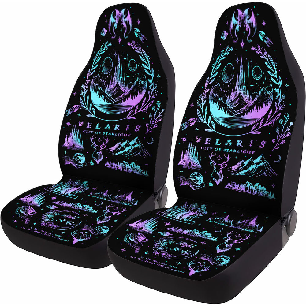 Bookish Fae Fantasy Car Seat Covers – Set of 2, Universal Fit