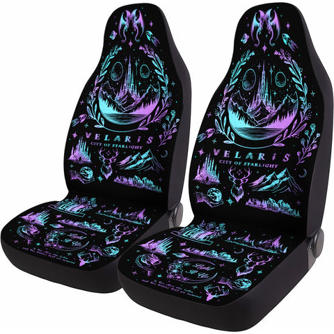 Bookish Fae Fantasy Car Seat Covers – Set of 2, Universal Fit