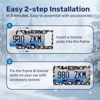 Spooky Skeleton License Plate Frame – Fits Standard US Plates