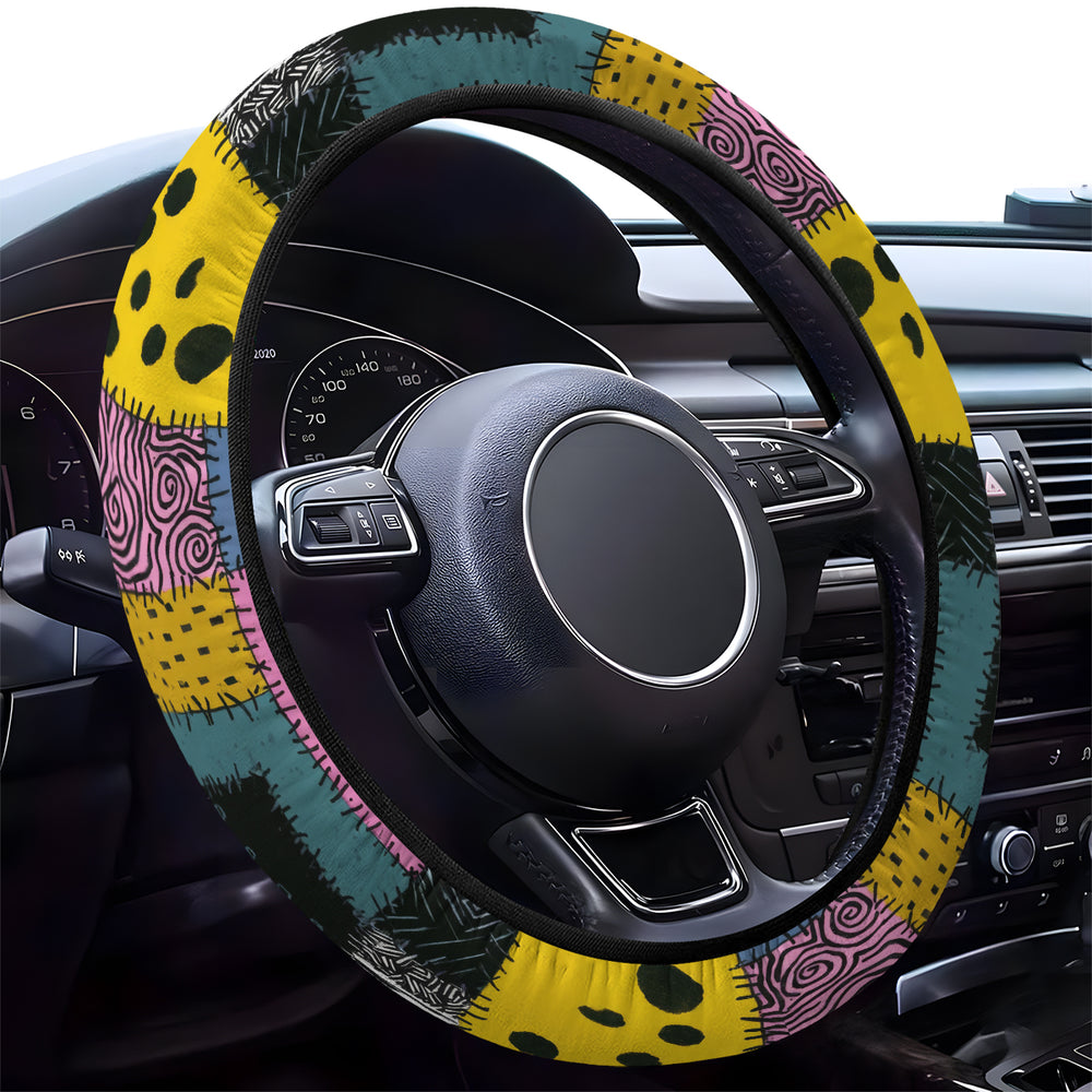 Spooky Skeleton Rag Doll Steering Wheel Cover – Universal 15 in