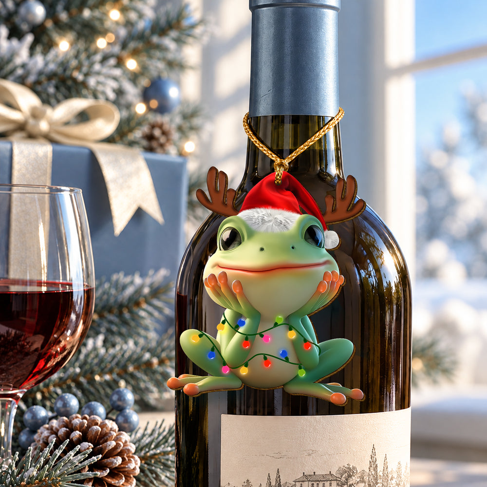 Frog Wooden Christmas Ornament 2026