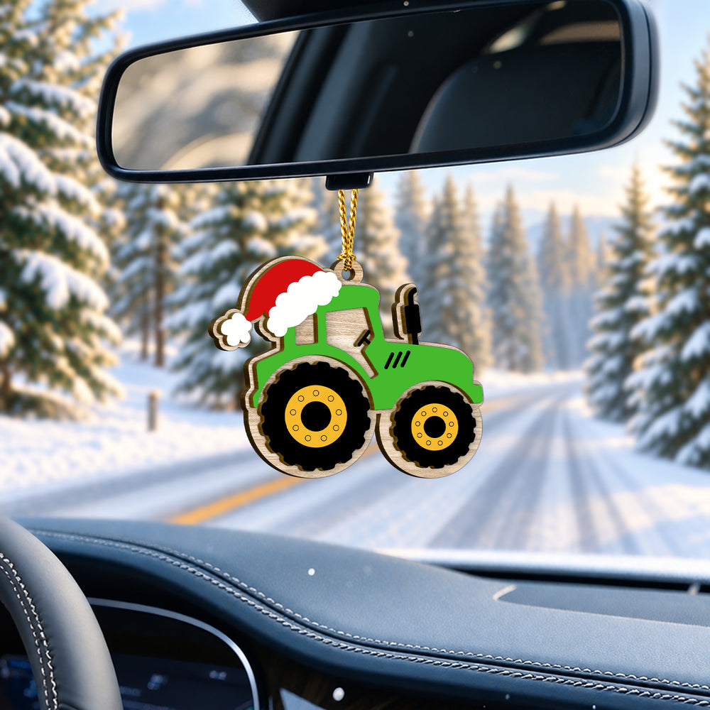 Tractor 2-Layer Wooden Christmas Ornament 2026