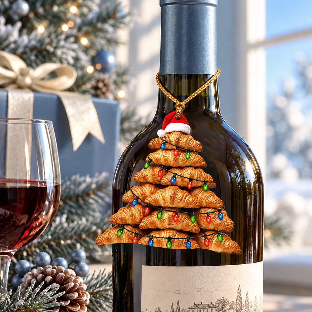Croissant Wooden Christmas Ornament 2026