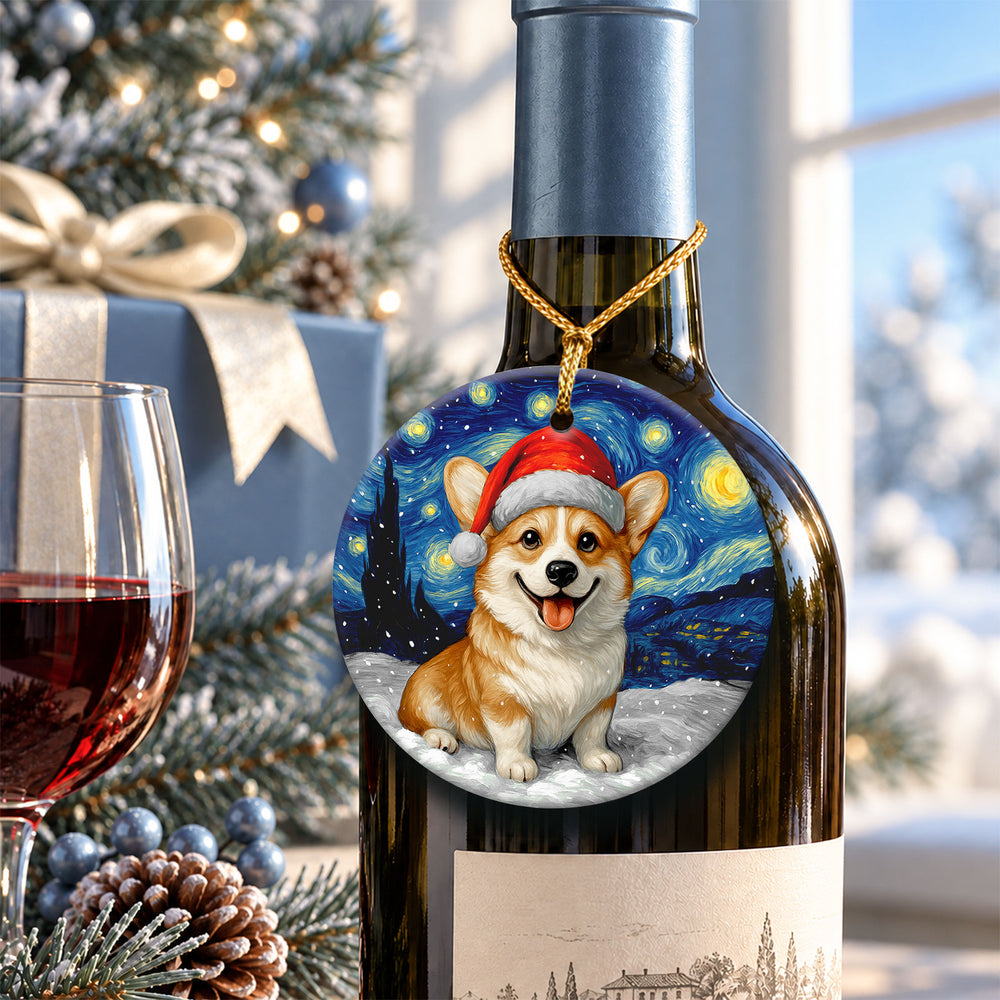Corgi Ceramic Christmas Ornament 2026