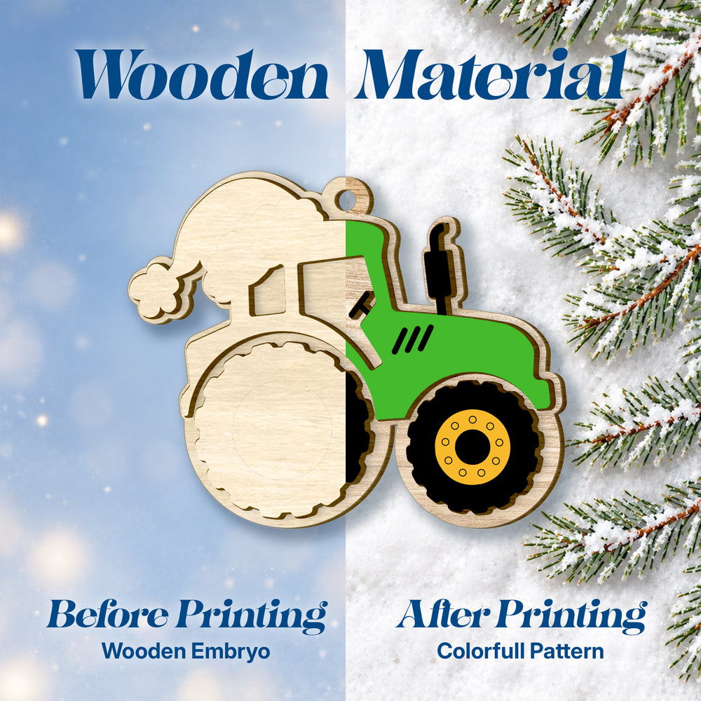 Tractor 2-Layer – Wooden Christmas Ornament