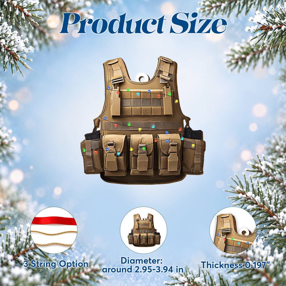Tactical Vest – Wooden Christmas Ornament