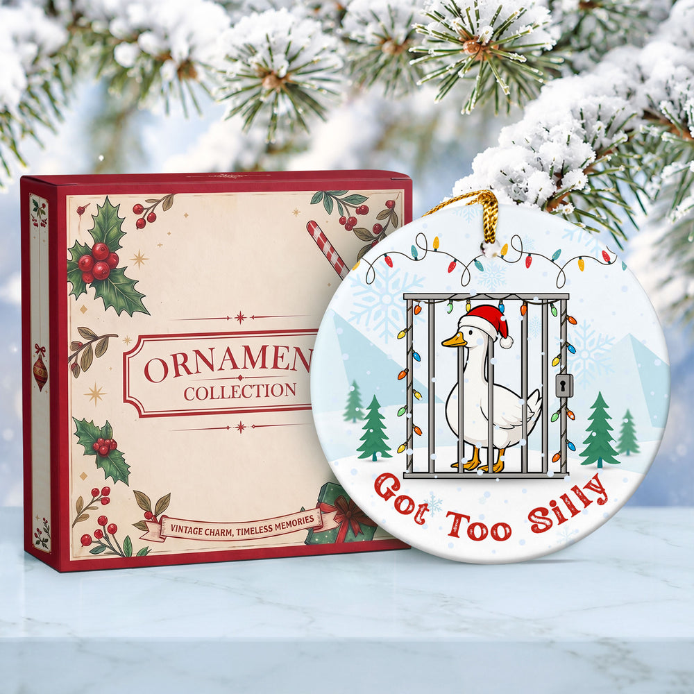 Silly Goose Ceramic Christmas Ornament 2026