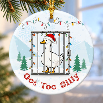 Silly Goose Ceramic Christmas Ornament 2026