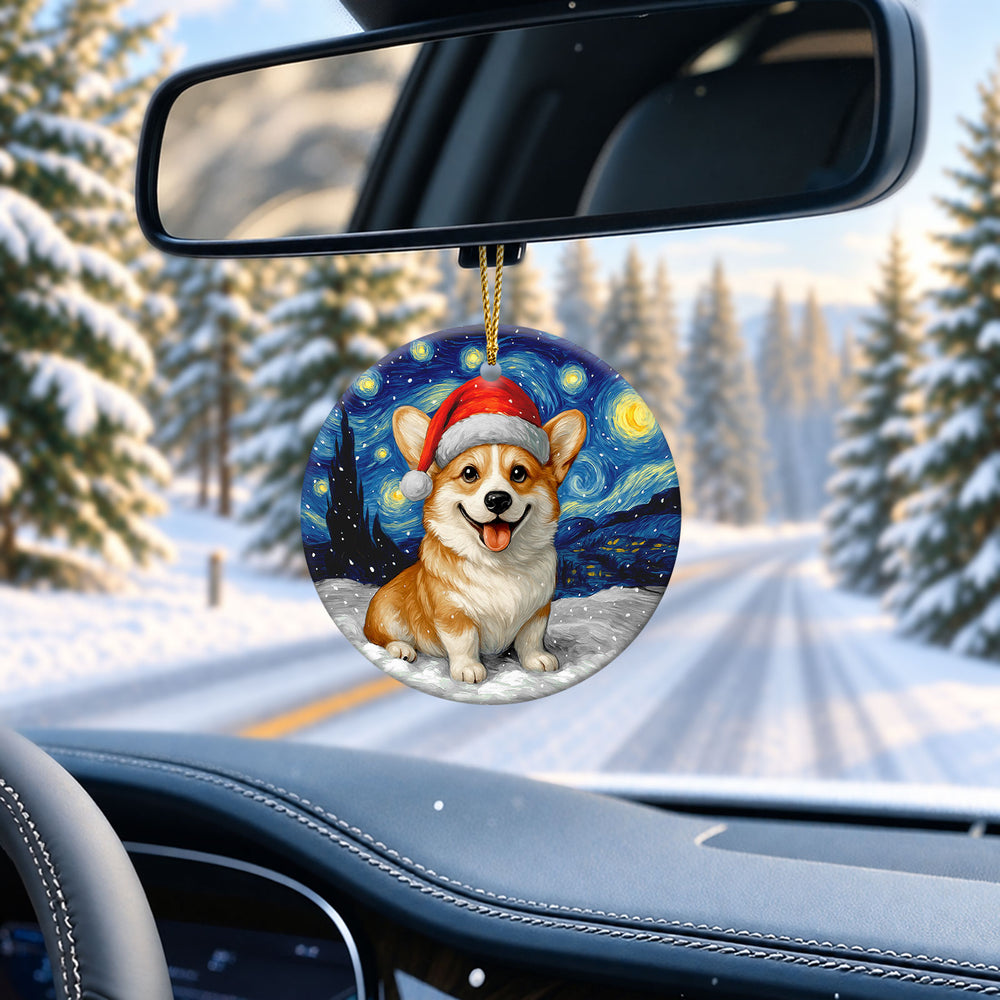 Corgi Ceramic Christmas Ornament 2026