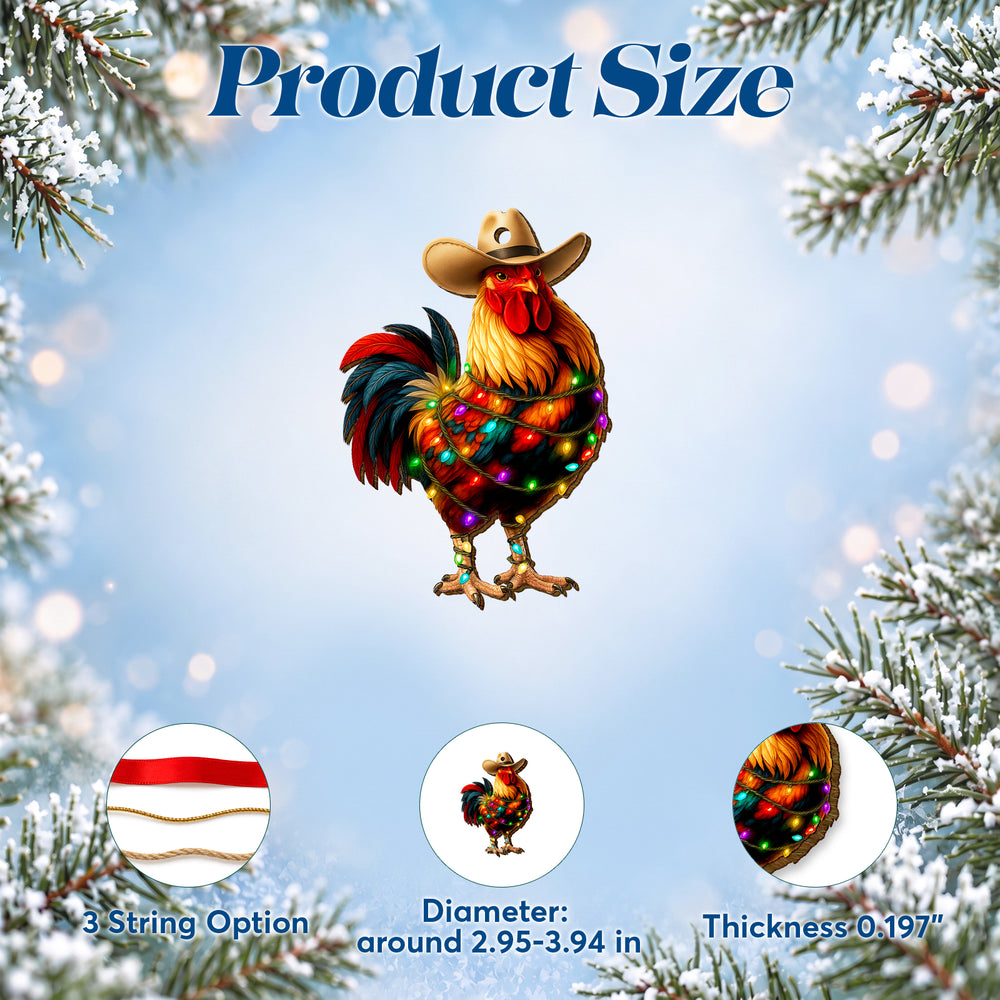 Rooster – Wooden Christmas Ornament