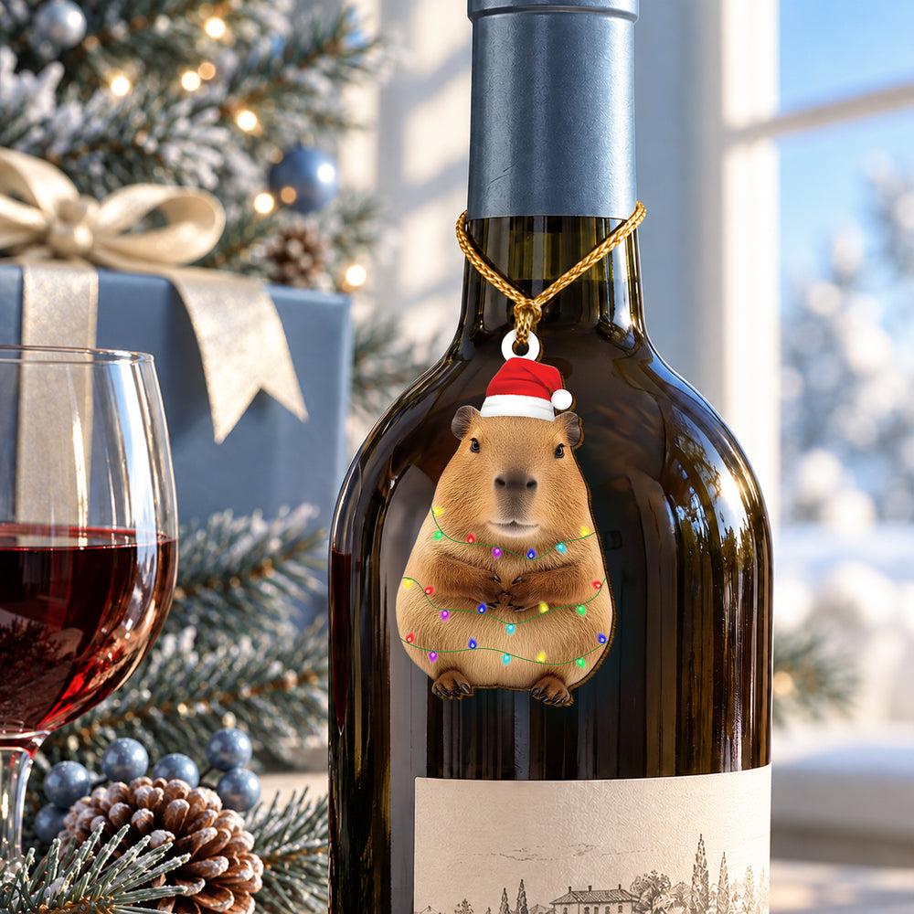 Capybara Wooden Christmas Ornament 2026